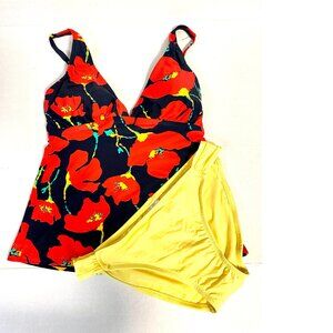 NEW Merona Top S Tankini & Mossimo Bikini M Floral Tankini Swimwear 2PC c021